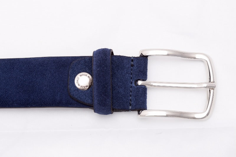 Cinture D'Autore, Cintura classica in camoscio - 100% Made in Italy.