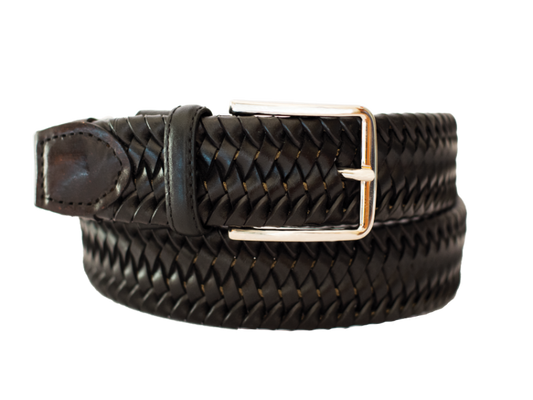 Cinture D'Autore ,Cintura modello Lugano intrecciata - Vera pelle, 100% Made in Italy.